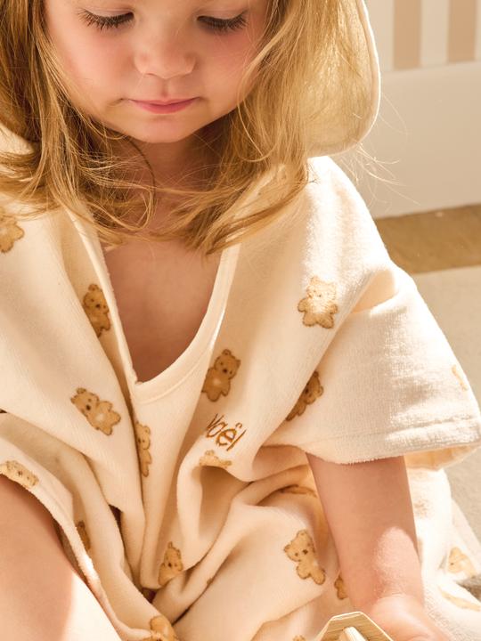 Actual product image Vertbaudet Baby Badeponcho KLEINER BÄR aus Recycling-Baumwolle