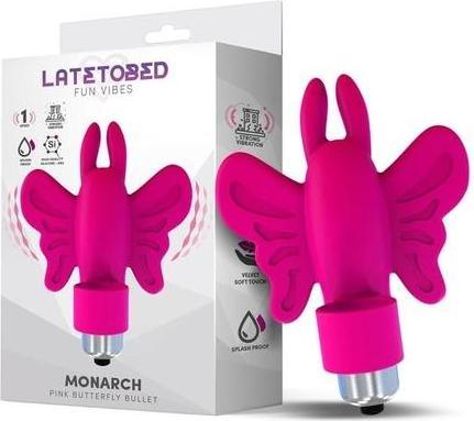 Produktbild Latetobed Monarch Schmetterling Silikon Rosa Vibrationskugel