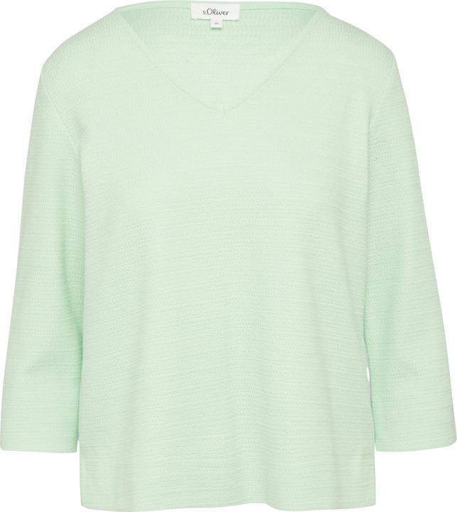 Image du produit S.Oliver Sweatshirt Strukturiertes Sweatshirt aus Baumwollmix mit 3/4-Ärmeln (42)