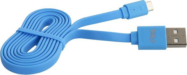 Actual product image Tellur Data cable, USB to Micro USB, 1m blue (1 m, USB 2.0)