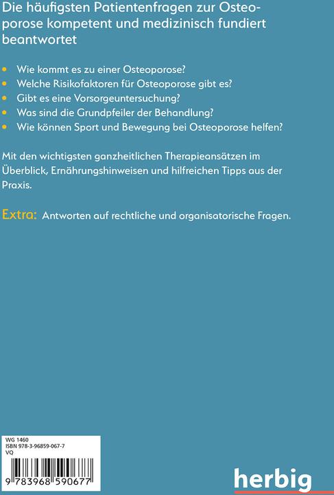 Nährwerte und Zutaten In der Sprechstunde: Osteoporose (Deutsch, Tassilo König, 2024)