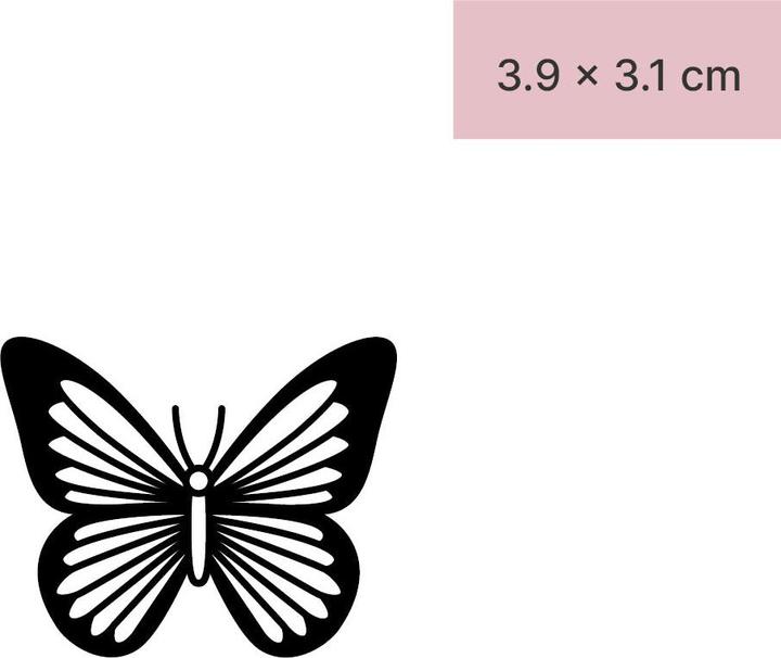 Produktbild minink Temporäres Tattoo – Künstlerischer Schmetterling