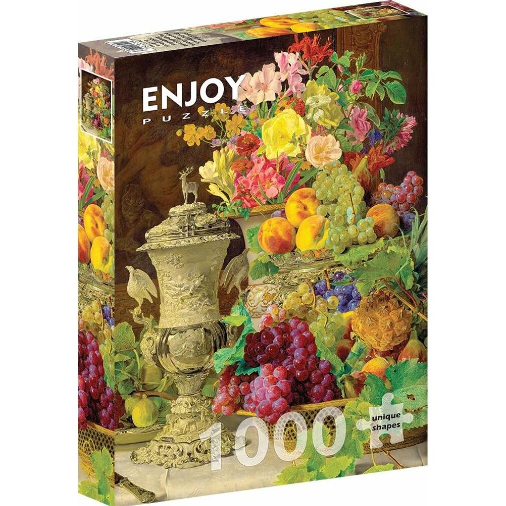 Enjoy Puzzle ENJOY-1218 - Ferdinand Georg Waldmüller: Stillleben mit Früchten, Puzzle, 1000 Teile (1000 Teile)
