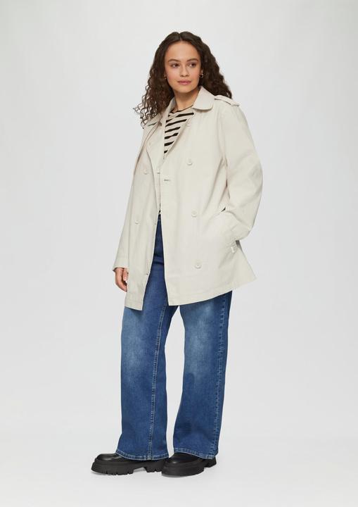 Immagine prodotto S.Oliver Outdoor-Jacke Kurzer Trenchcoat aus Baumwolle mit Gürtel