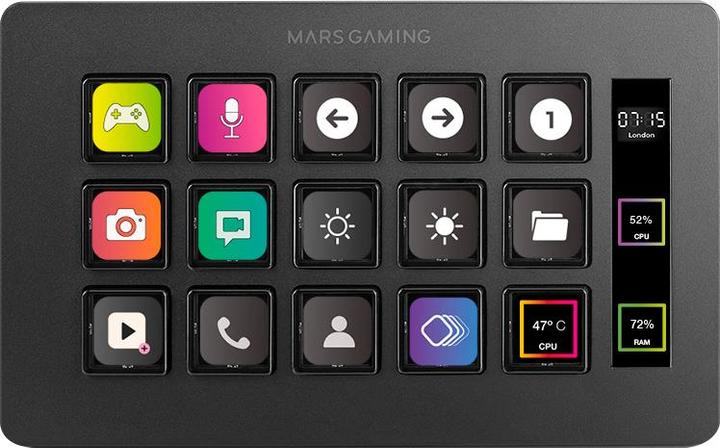 Produktbild Mars Gaming Console De Streaming Stream Deck Slim Msd-One (Noir) (Mac, Windows)
