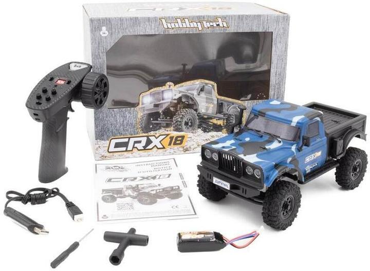 Produktbild Hobbytech Scale Crawler CRX18 Pick-up 4WD Blau, RTR, 1:18 (RTR Ready-to-Run)