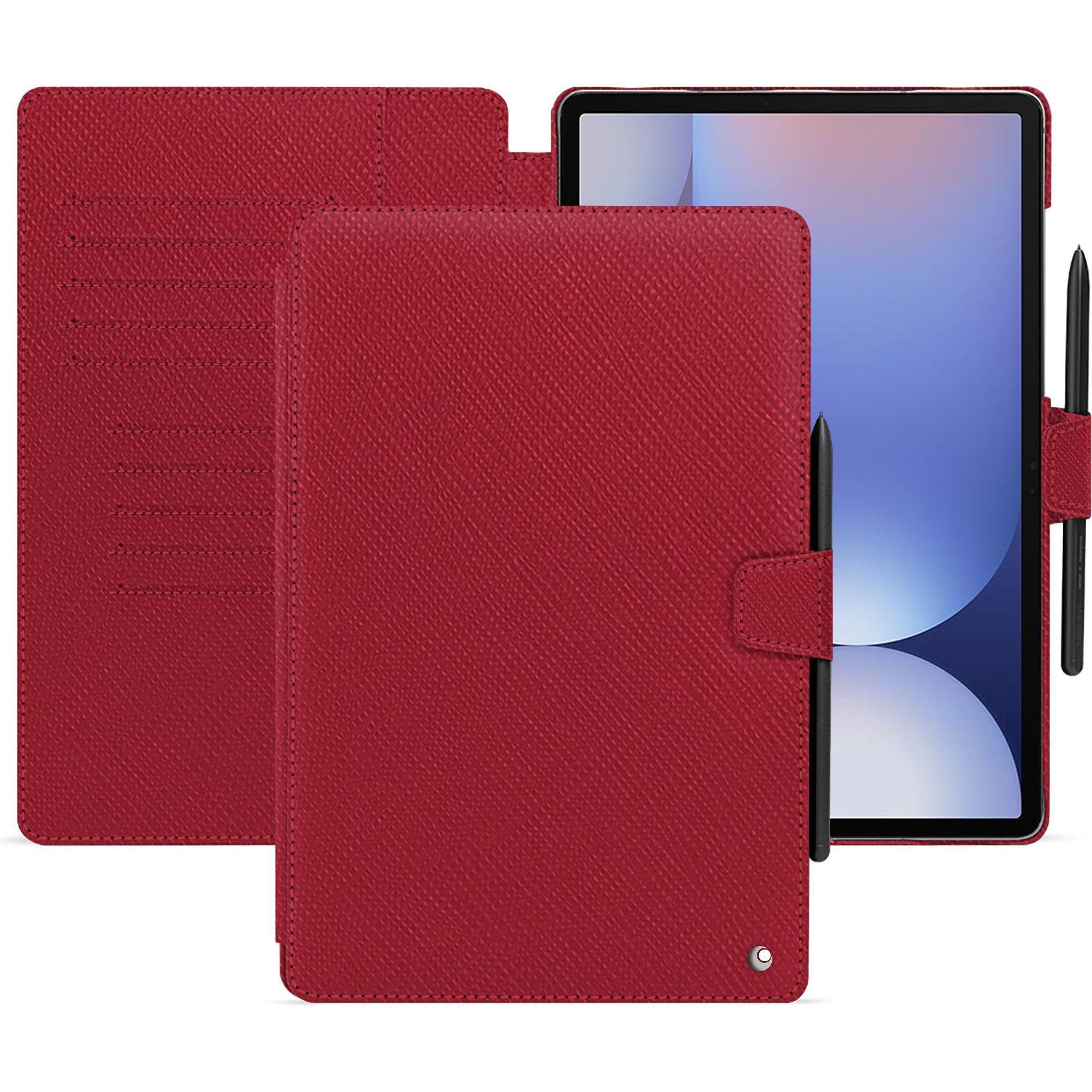 Thumbnail - Noreve Lederschutzhülle für Samsung Galaxy Tab S10+ (Galaxy Tab S10+), Tablet Hülle, Rot