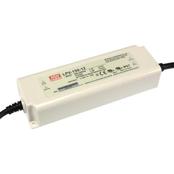 MeanWell SCHALTNETZTEIL - 1 AUSGANG - 150 W - 12 V (150 W), PC Netzteil, Weiss