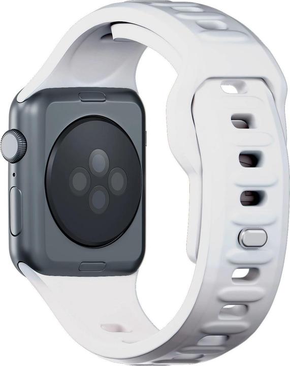 Produktbild 3MK Silicone Watch Strap biały/white dla Apple Watch 42/44/45/49mm (Silikon, Edelstahl)