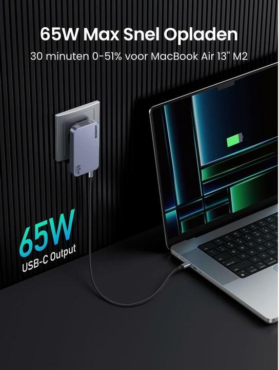 Productafbeelding Ugreen Nexode Pro (65 W, 3 ports)