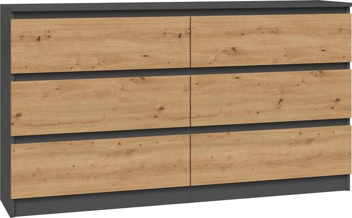 Topeshop M6 140 ANT/ART KPL chest of drawers (138 x 40 x 77 cm)