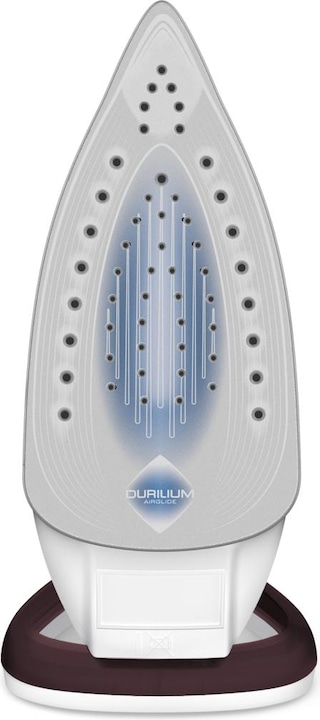 Actual product image Tefal EasyGliss Plus FV5714 Dry & Steam Iron Durilium Sole Bordeaux (2400 W, 190 g/min)