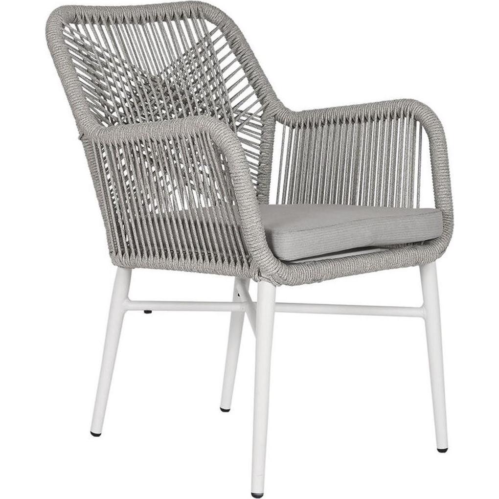 Esprit, Sedia da giardino, Garden sofa Home White Grey Aluminium synthetic rattan 57 x 63 x 84 cm