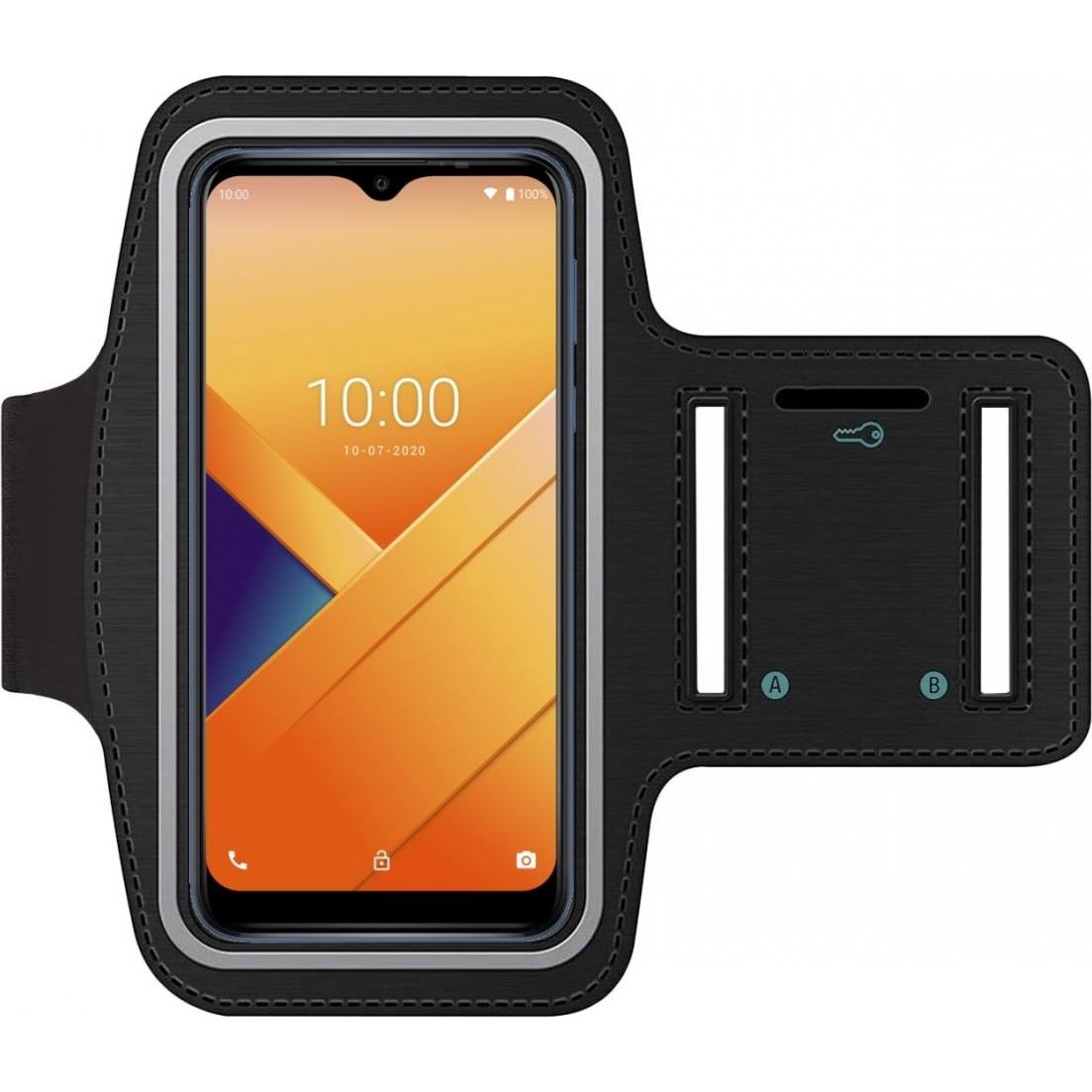 SmartFitness Wiko Y81 Handy Sport Armband, Smartphone Sportarmband, Schwarz