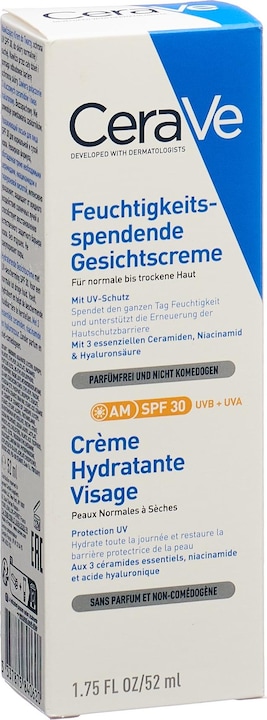 Image du produit CeraVe Crème hydratante visage SPF30 crème (52 ml, Crème de jour, SPF 25)