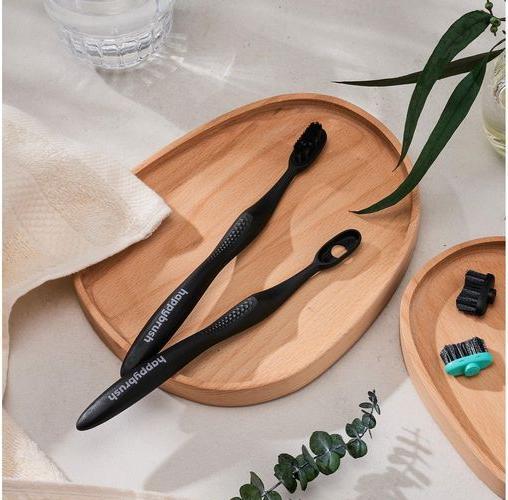Produktbild happybrush Handzahnbürste Eco Change Medium (Mittel, 2 x)