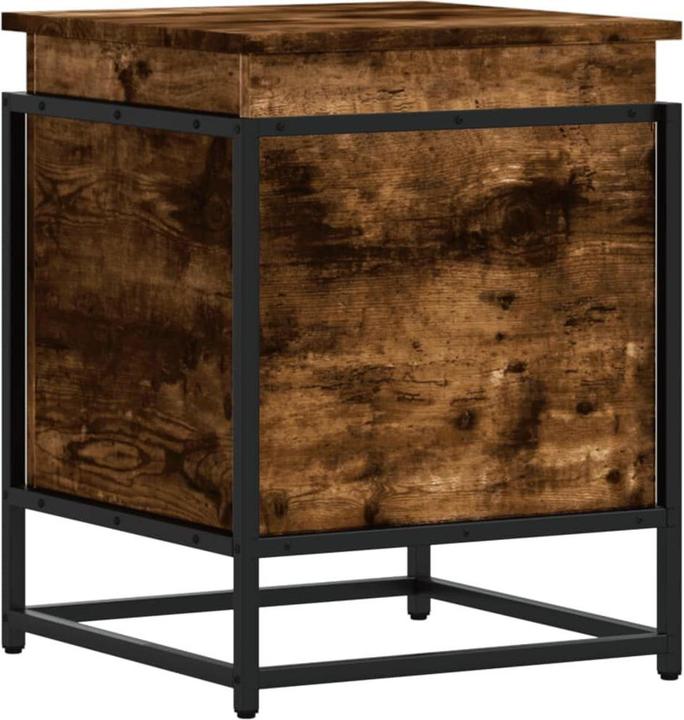 Image du produit vidaXL Coffre de rangement Couvercle Coffre à jouets Coffre à coussins Chêne fumé