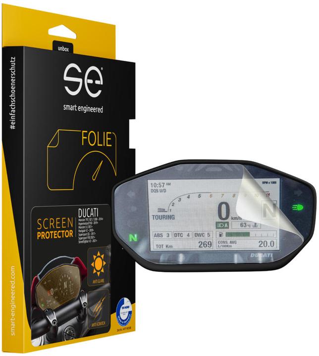 Produktbild Smart Engineered se Entspiegelte 3D Tacho / Cockpit Schutzfolie (VPE 2) für Ducati