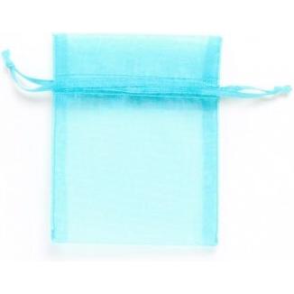 Glorex, Geschenkverpackung, Organzasäckchen 8x10 cm 6St hellblau (Geschenkbox, 6 x)