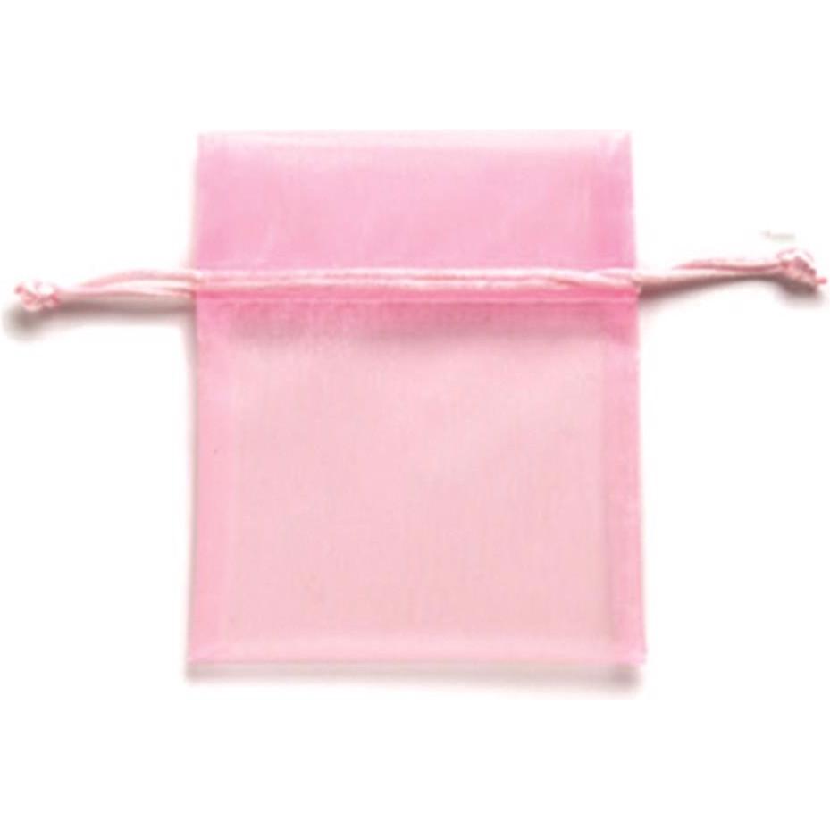 Glorex, Geschenkverpackung, Organzasäckchen 10x12,5 cm 5St rosa (Geschenkbox, 5 x)