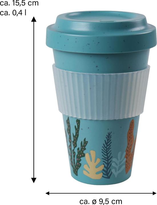Actual product image Stoneline Awave Coffee-to-go cup, 400 ml, Turquoise (0.40 l)