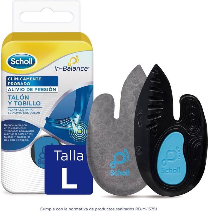 Scholl in-Balance Biomechanical Insoles for Heel and Ankle Pain Relief Size L Blue - Pack of 2