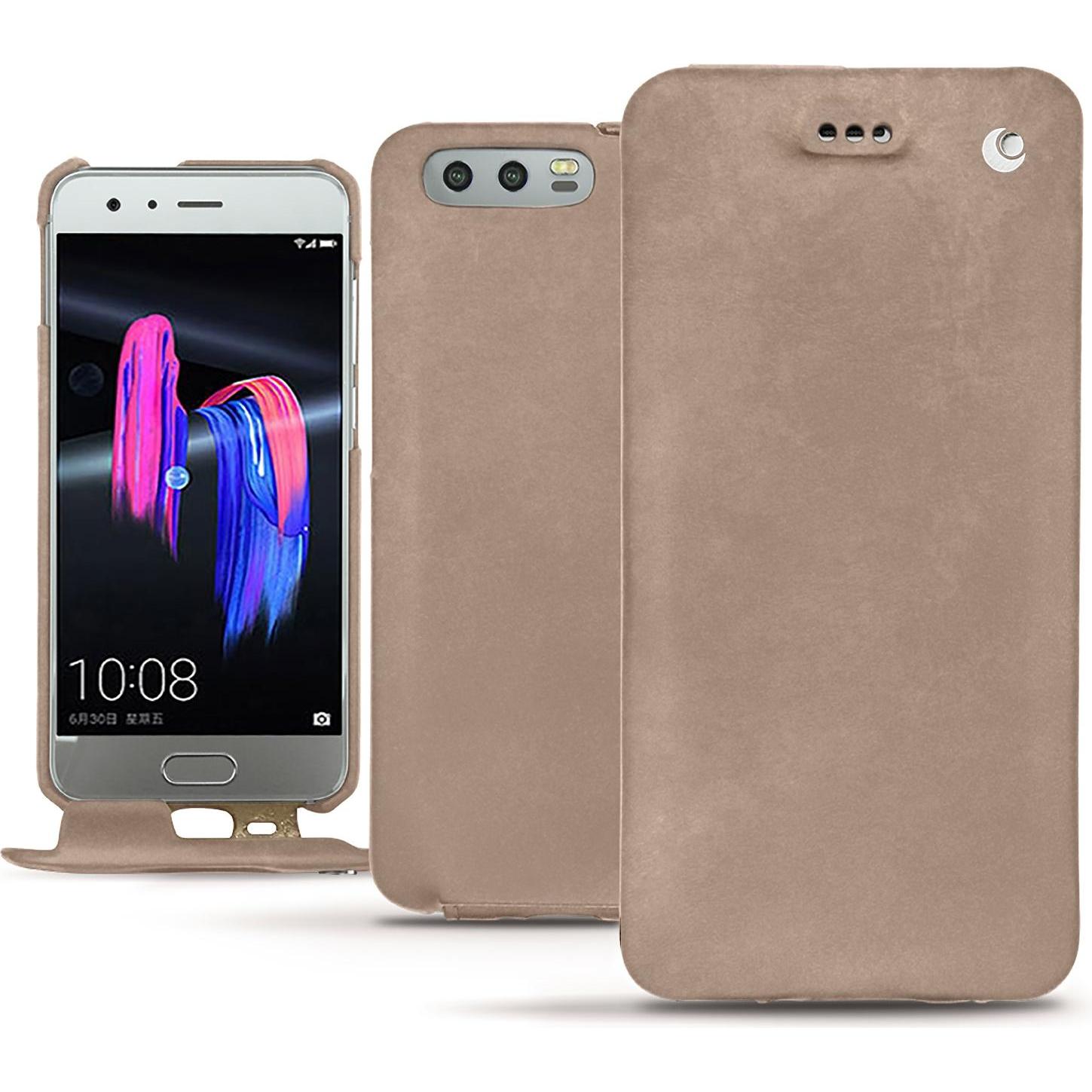 Noreve Lederschutzhülle vertikal (Honor 9), Smartphone Hülle, Beige