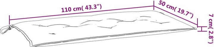 Produktbild VidaXL Gartenbank-Auflage O x ford-Gewebe (110 x 50 x 7 cm)