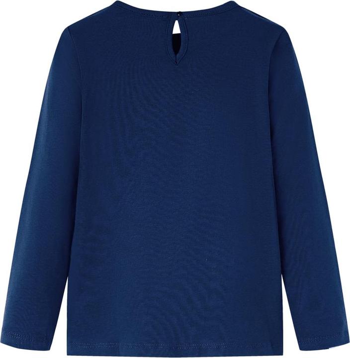Produktbild vidaXL Kinder-Langarmshirt Marineblau 128,Material: 95 % Baumwolle