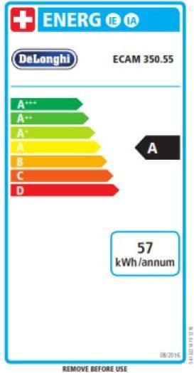 Etichetta energetica De'Longhi Dinamica