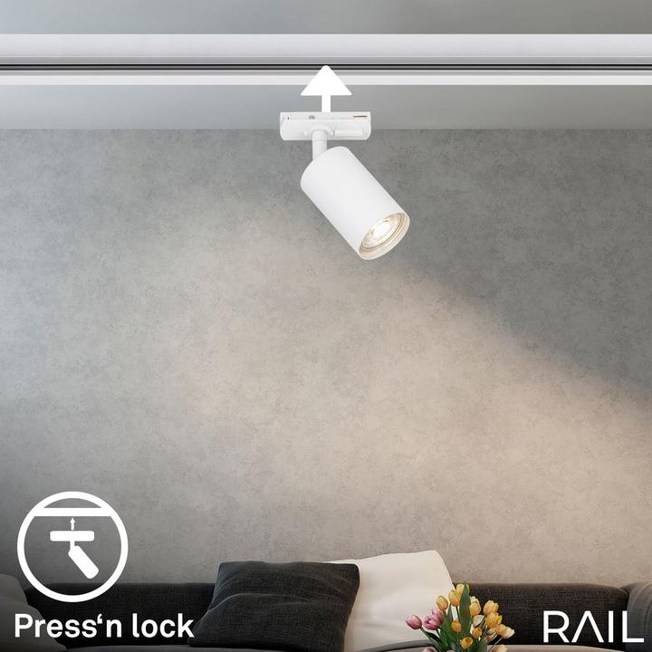 Image du produit Briloner HV-Stromschienensystem - LED Spot, Weiss, 1xGU10 exkl. Leuchtmittel