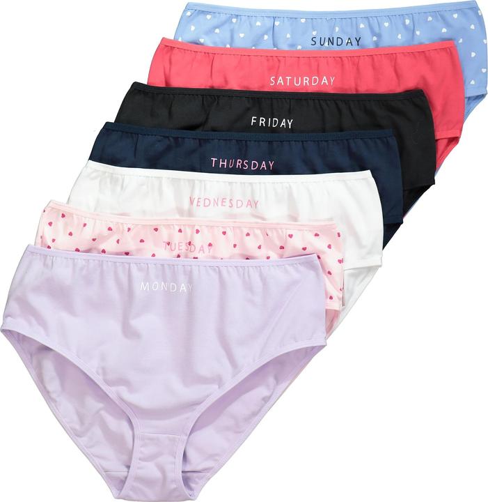 Produktbild Ulla Popken Midislips, 7er-Pack, 7 Wochentage, 7 Farben (60, 7er Pack)