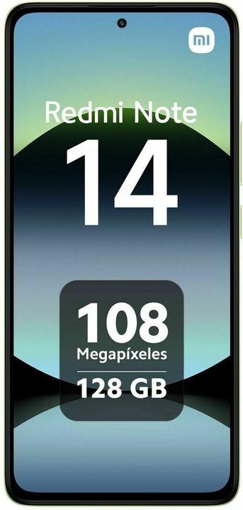 Actual product image Xiaomi Redmi Note 14 (128 GB, Lime Green, 6.67", Hybrid Dual SIM)