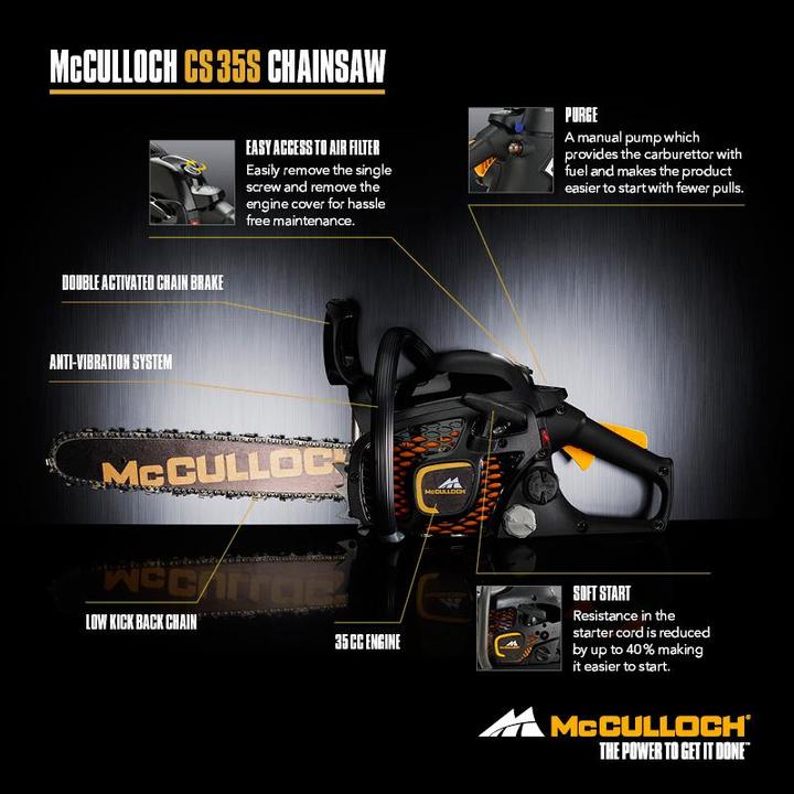 Actual product image McCulloch Cs35 S (Petrol chain saw)