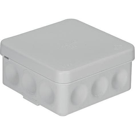 10x F-Tronic, Abzweigdose, FR Abzweigkasten IP55, 80x80x37mm, grau, ohne Laschen, m. DurchstoÃŸmembran, E1210