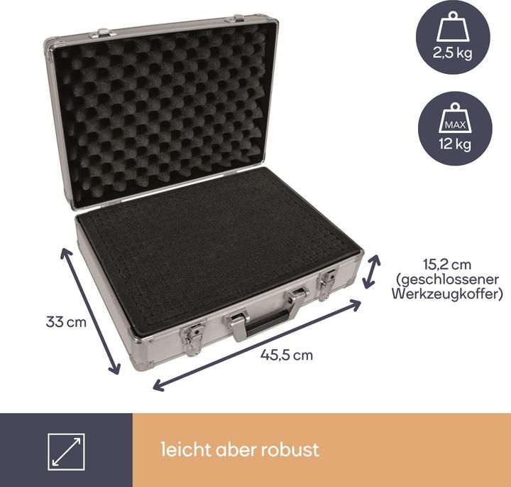 Image du produit Perel 1819-42A Mallette à outils en aluminium