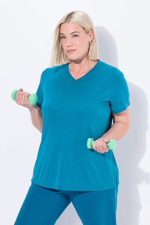 Produktbild Ulla Popken Funktionsshirt, antibakteriell, V-Ausschnitt, Halbarm (46, 48)