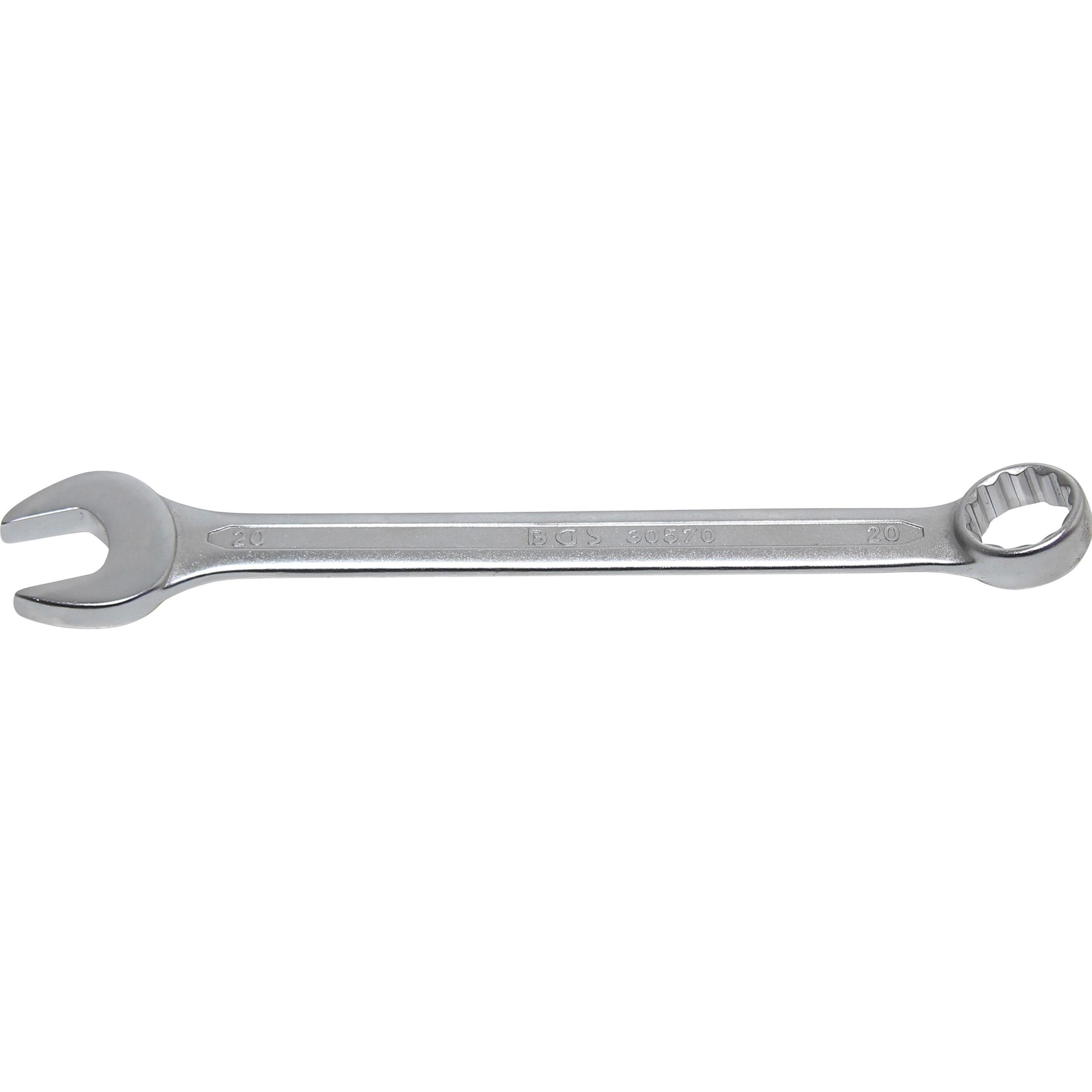 BGS, Schraubenschlüssel, Maul-Ringschlüssel SW 20 mm (20 mm)