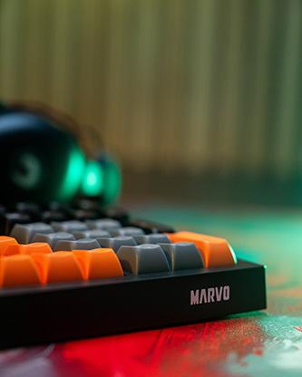 Actual product image Marvo SOLDAT S50B Tastatur verkabelt (USB) US, schwarz (US, Cable)