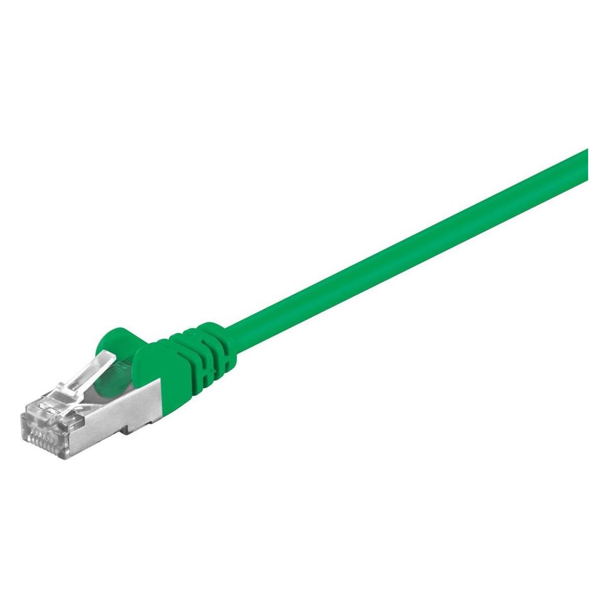 Goobay CAT 5e patchkabel, F/UTP, groen, 5 m (FTP, CAT5e, 5 m), Netwerkkabel