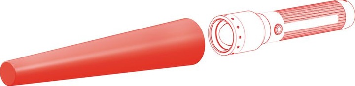 Actual product image Ledlenser Signal cap Ø 35.1 mm, red