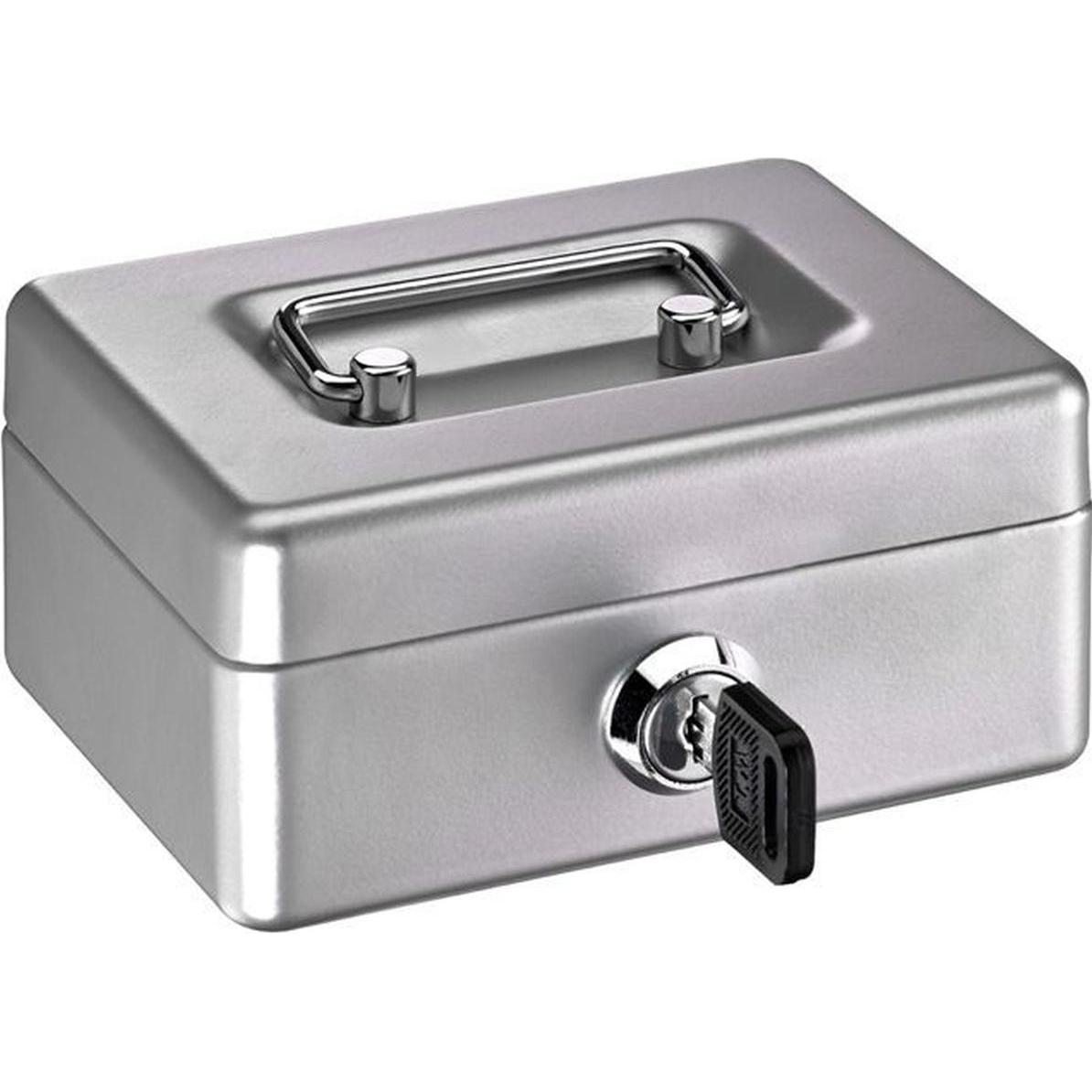 Alco, Geldkassette, Geldkassette Mini-Box Stahlblech mit Schloss 125x95x60mm silber