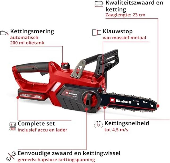 Produktbild Einhell GE-LC 18 Li Kit (Akku Kettensäge)