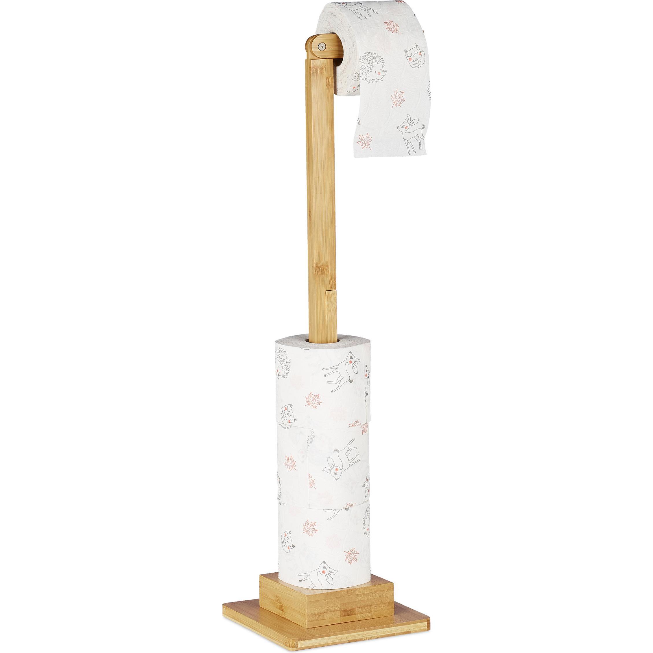 Relaxdays, Toilettenpapierhalter, Toilettenpapierhalter stehend