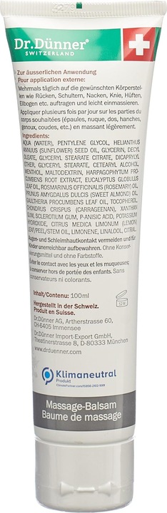 Produktbild Dr. Dünner Dünner Teufelskralle Muskeln Gelenke Bals Natrue Tb 100 ml (1 x, 100 ml, 125 g)