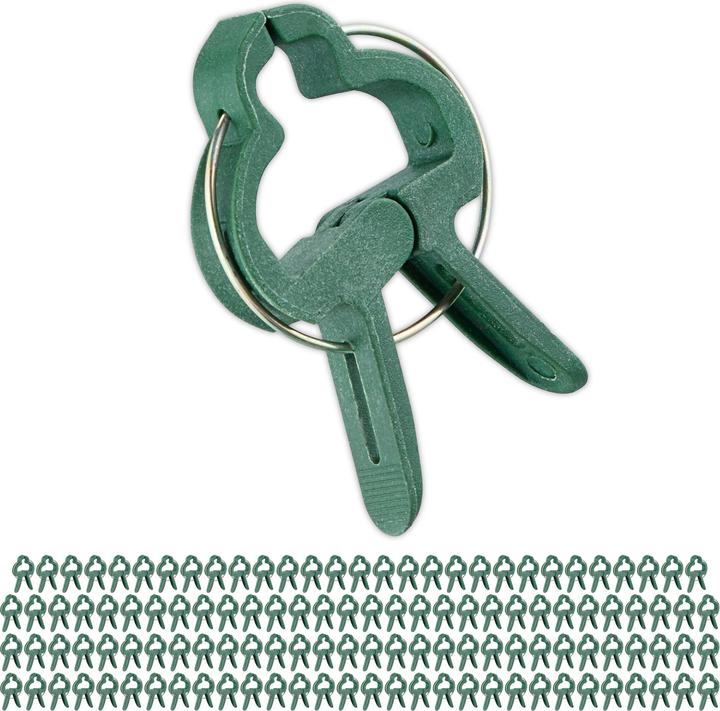 Relaxdays 120x clips pour plantes (4 cm, 3 cm)
