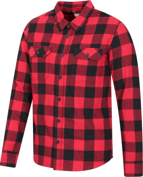 Actual product image Mountain Warehouse Mens Trace Flannel Long-Sleeved Shirt (XXS)