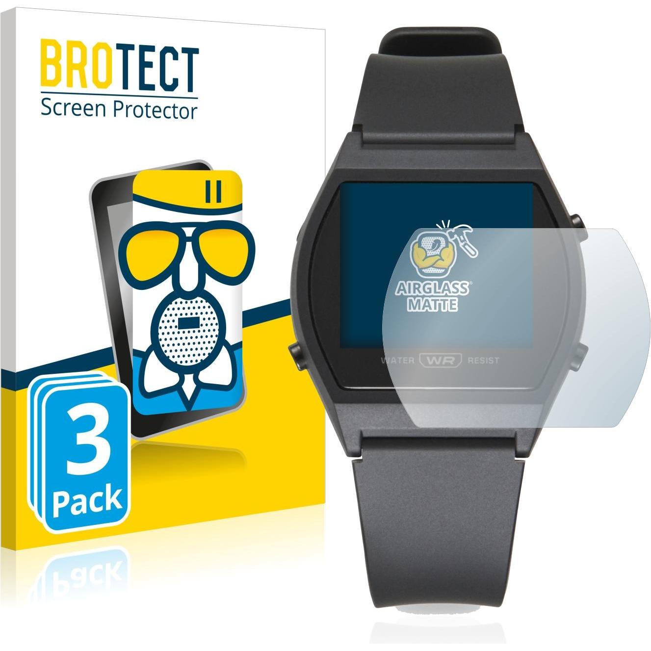 BROTECT AirGlass Panzerglasfolie Matt, Smartwatch Schutzfolie, Grau