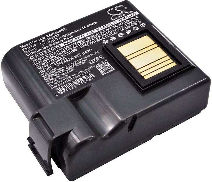 Actual product image Beltrona BELZQN420BX Printer Battery 7.4 V 5200 mAh replaces original battery P1040687, P1050667-016