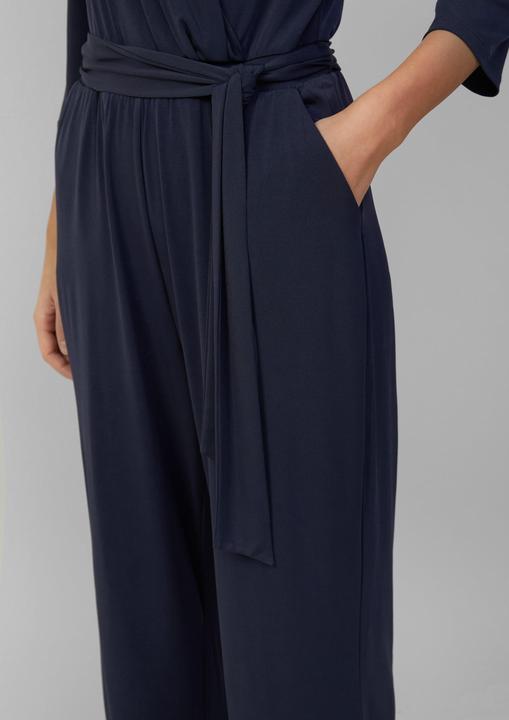 Produktbild S.Oliver Overall Fliessender Jumpsuit in Wickeloptik mit Bindegürtel (40)
